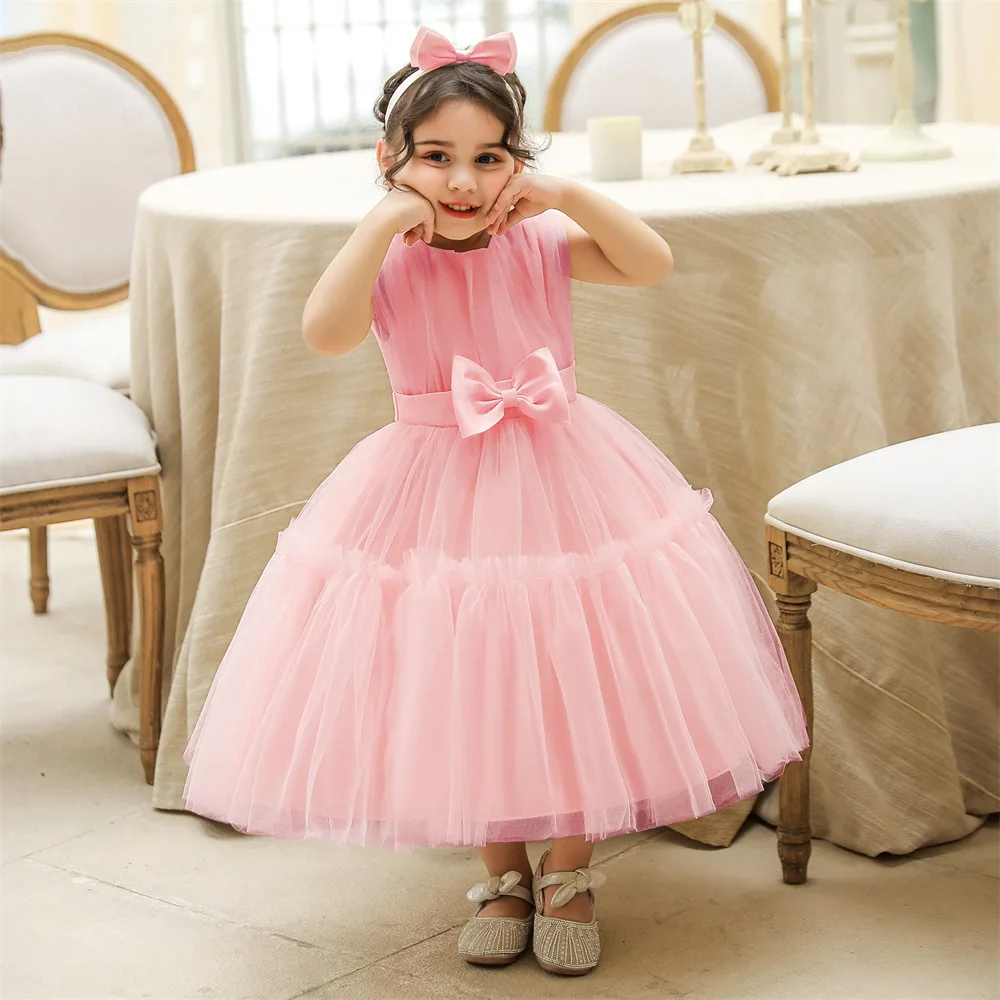 MQATZ High Quality Princess Children Dress Bow Puffy Flower Girl Party Dress With Headband 
MQATZ High Quality Princess Children Dress Bow Puffy Flower Girl Party Dress With Headband