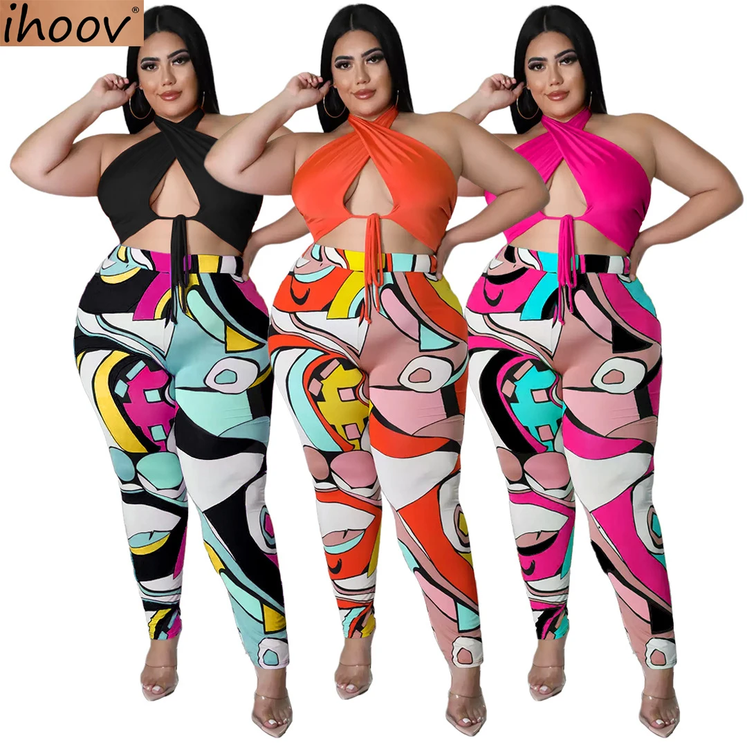 XL-5XL sexy crop top and print pant 2 piece set 2022 IHOOV plus size women's dresses summer clothing, Rose, black orange
XL-5XL sexy crop top and print pant 2 piece set 2022 IHOOV plus size women's dresses summer clothing, Rose, black orange