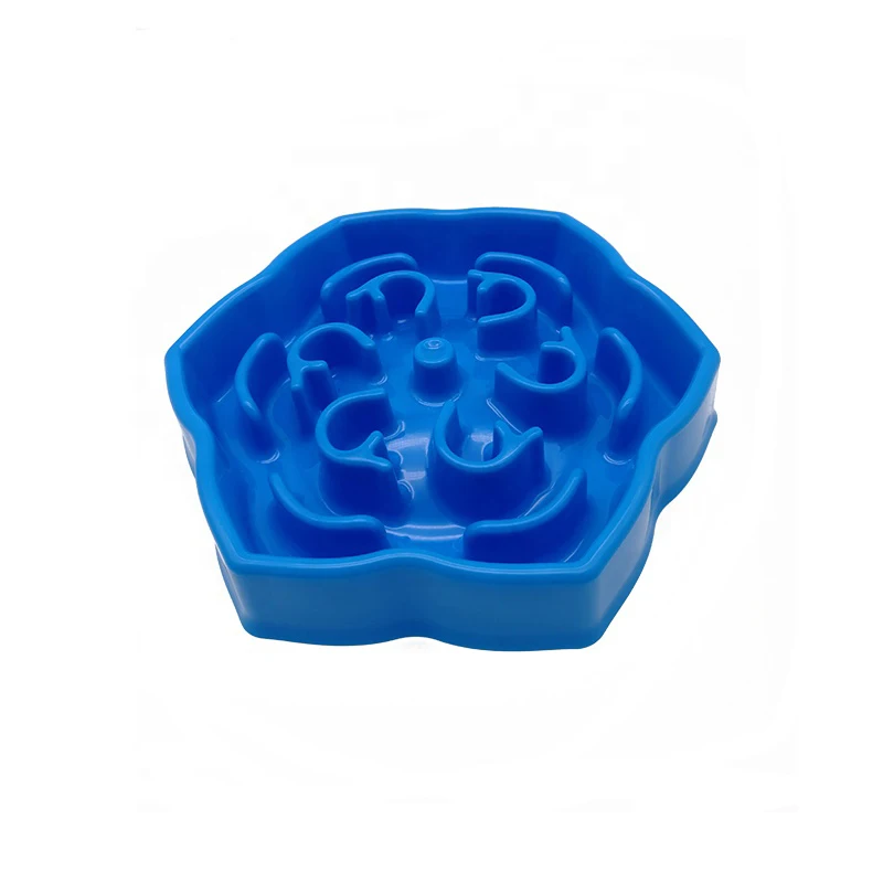 

Amazon top seller fun interactive slow feeder dog bowl pet food bowls slow feed cat bowl, Blue