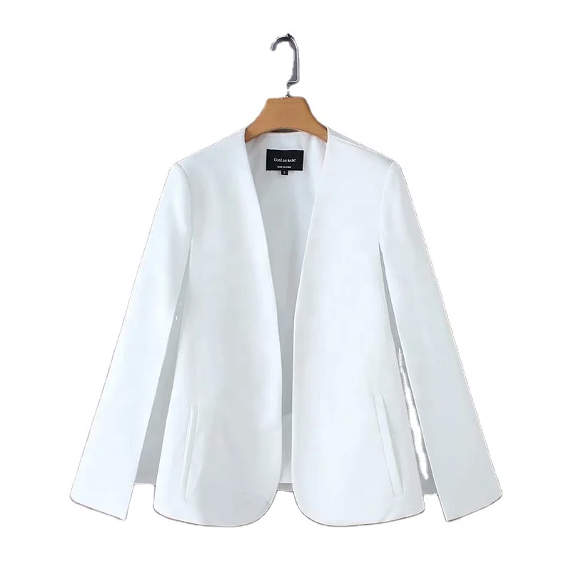 women elegant solid V neck coat office wear outerwear female casual open stitch tops
women elegant solid V neck coat office wear outerwear female casual open stitch tops