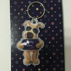 Factory cheap giveaway rubber 2D keyring,soft pvc puppy animal dog soft pvc keychain