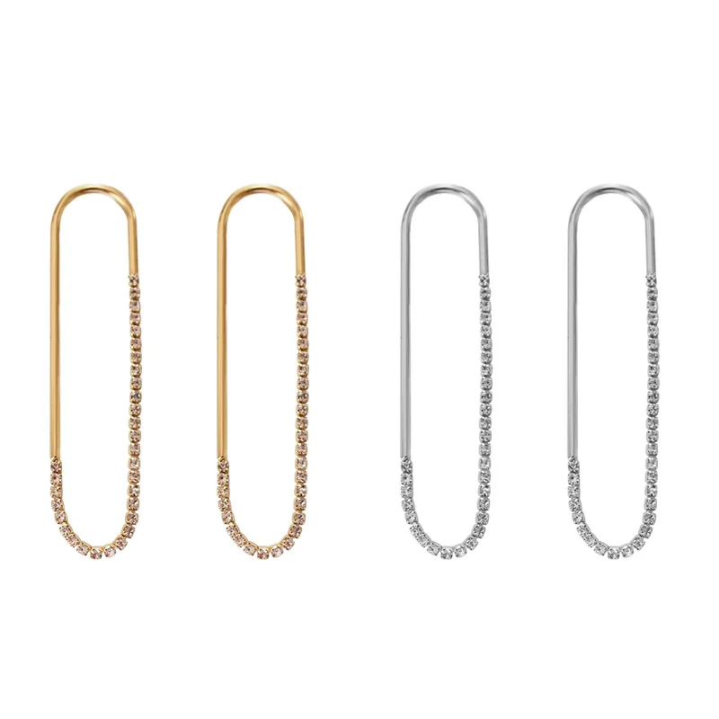 Eico 2019 Korean trend simple paperclip earrings zircon tassel earrings drop personality earrings for women
Eico 2019 Korean trend simple paperclip earrings zircon tassel earrings drop personality earrings for women
