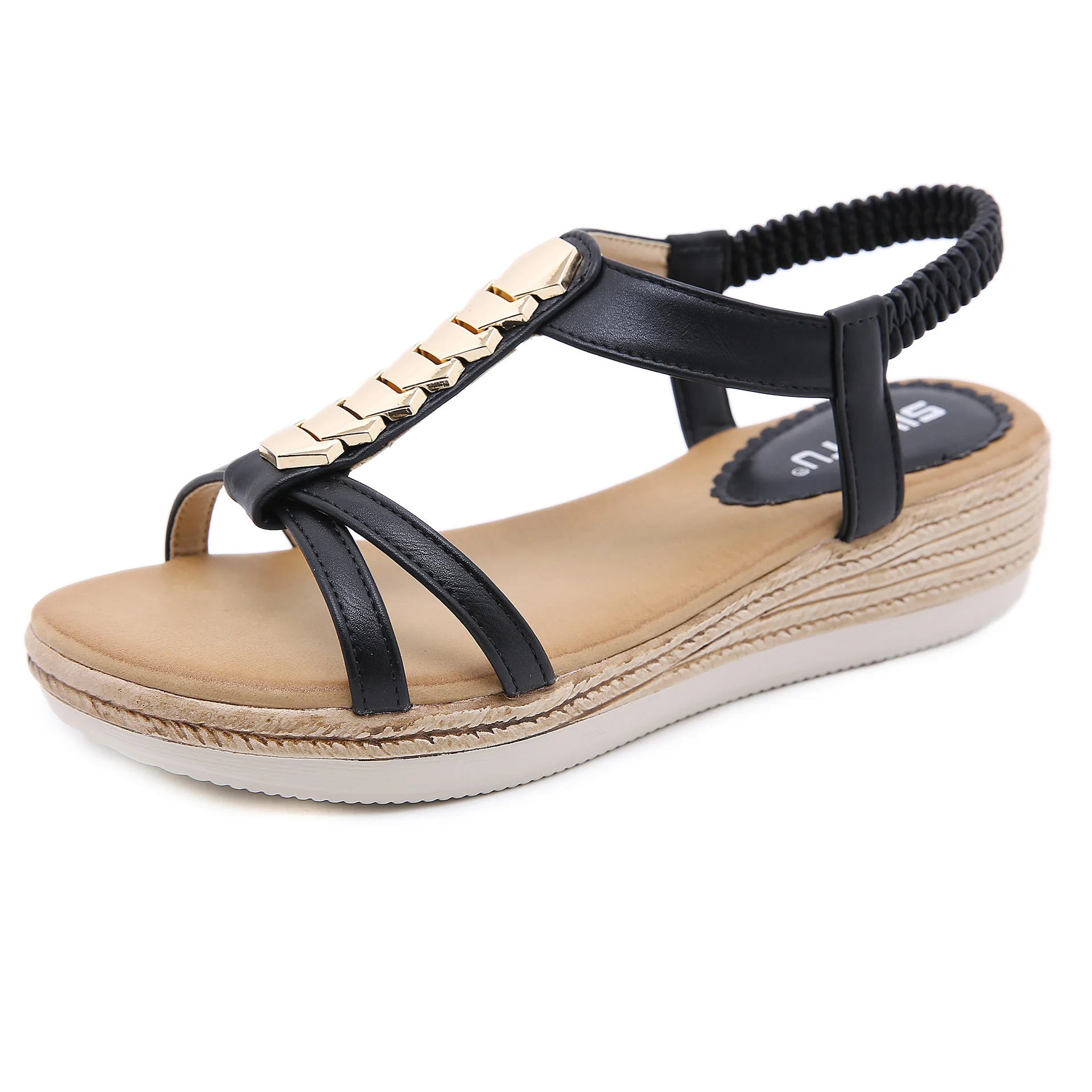 2021 New Arrival Ladies Summer Sandals Solid Color Fish Mouth Open Toe Hollow Ankle Strap Women Wedge Sandals
2021 New Arrival Ladies Summer Sandals Solid Color Fish Mouth Open Toe Hollow Ankle Strap Women Wedge Sandals