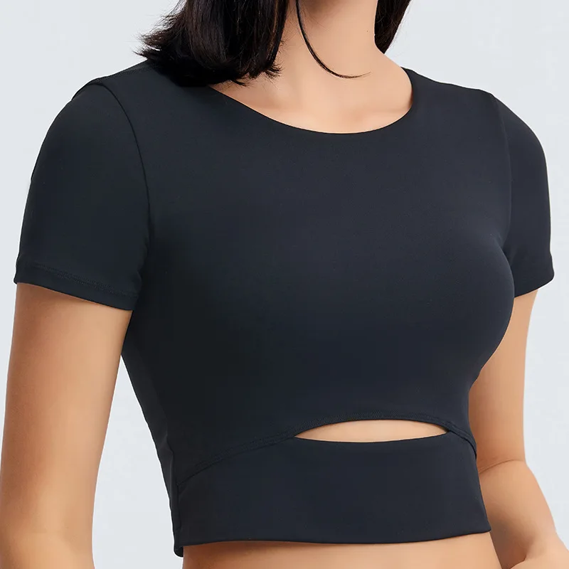 Soft Thin and slim yoga T-shirt with chest pad women's fashion running sports fitness clothes sportswear
Soft Thin and slim yoga T-shirt with chest pad women's fashion running sports fitness clothes sportswear