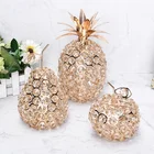 Cute Table Decor Artificial Fruit Unique Crystal Apple Figurines Ornament Craft For Christmas Gifts