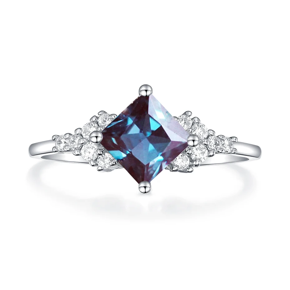 Natural Alexandrite Gemstone Ring for Women Solid 925 Sterling Silver Ring Lab grown princess cut stone for Engagement Ring
Natural Alexandrite Gemstone Ring for Women Solid 925 Sterling Silver Ring Lab grown princess cut stone for Engagement Ring