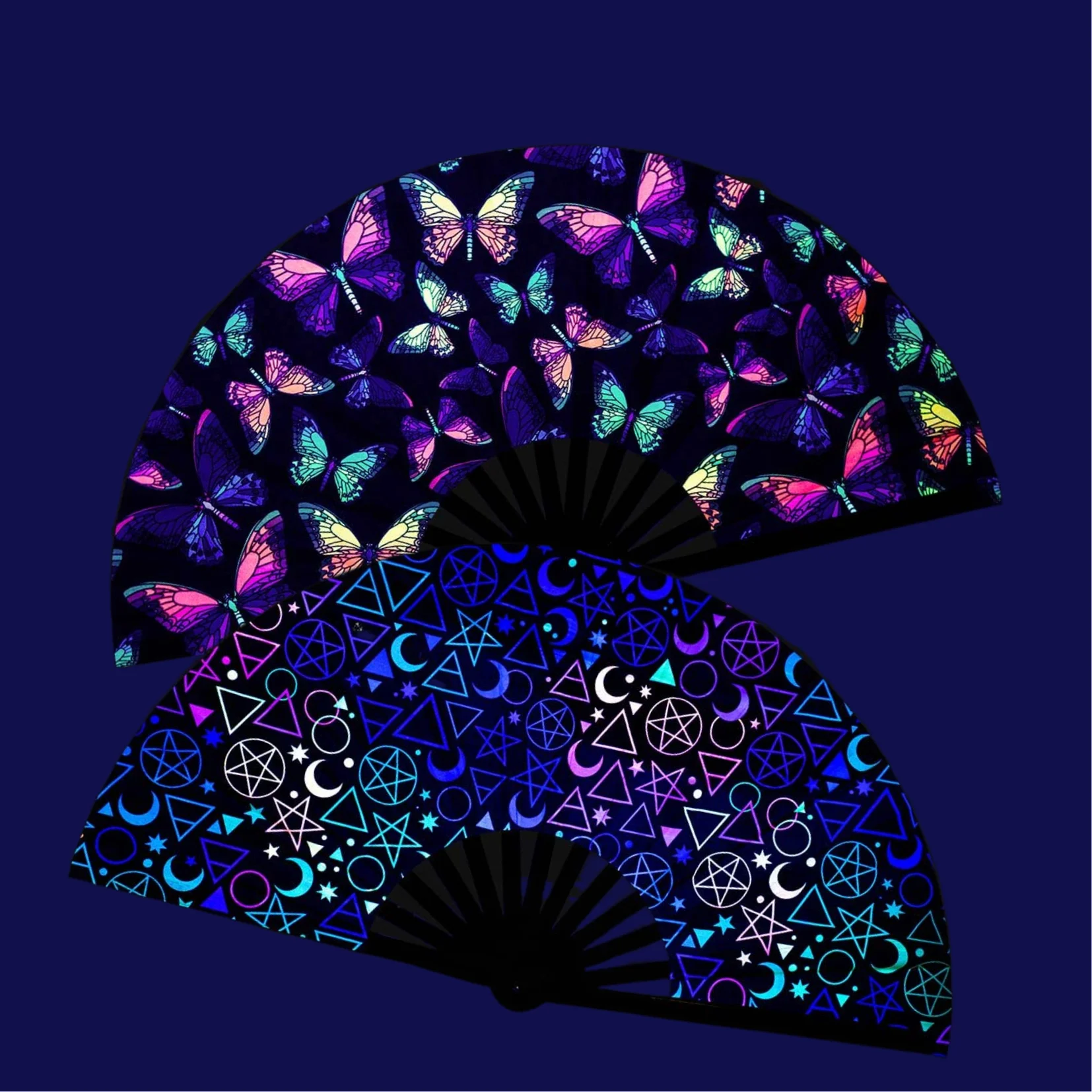 Promotional UV Reflective Large Rave Fan Bamboo Hand Fan Satin Nylon Fabric Hand Held Folding party Fans
Promotional UV Reflective Large Rave Fan Bamboo Hand Fan Satin Nylon Fabric Hand Held Folding party Fans