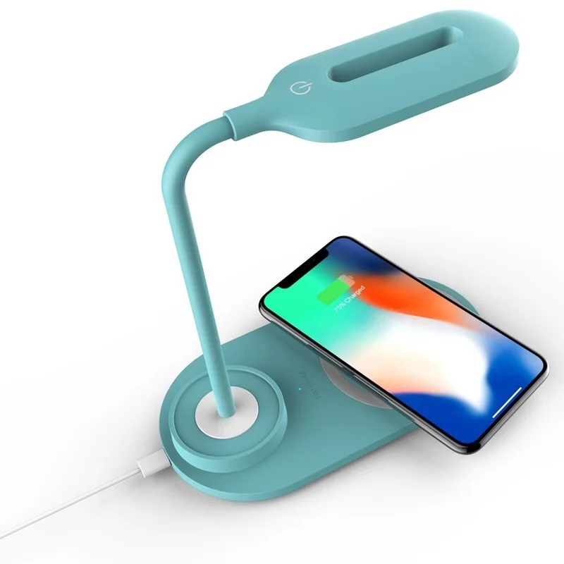 10W Desk Lamp Wireless Charger With LED Lamp Shade Portable Power Stations For iPhone 12 13 Series Foldable, Blue or white
10W Desk Lamp Wireless Charger With LED Lamp Shade Portable Power Stations For iPhone 12 13 Series Foldable, Blue or white