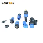 LK13 Male and Female 2 3 4 5 7 Pin Waterproof connector IP68 cable connector plug socket