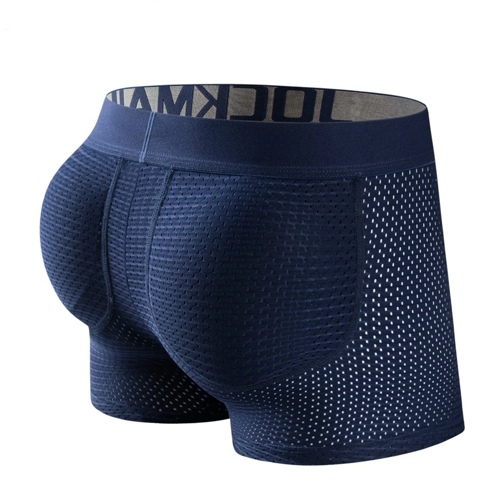 

Provide Fresh Air Men Mesh Design Sponge Hip Lift Fake Ass Buttocks Handsome Boxer Briefs