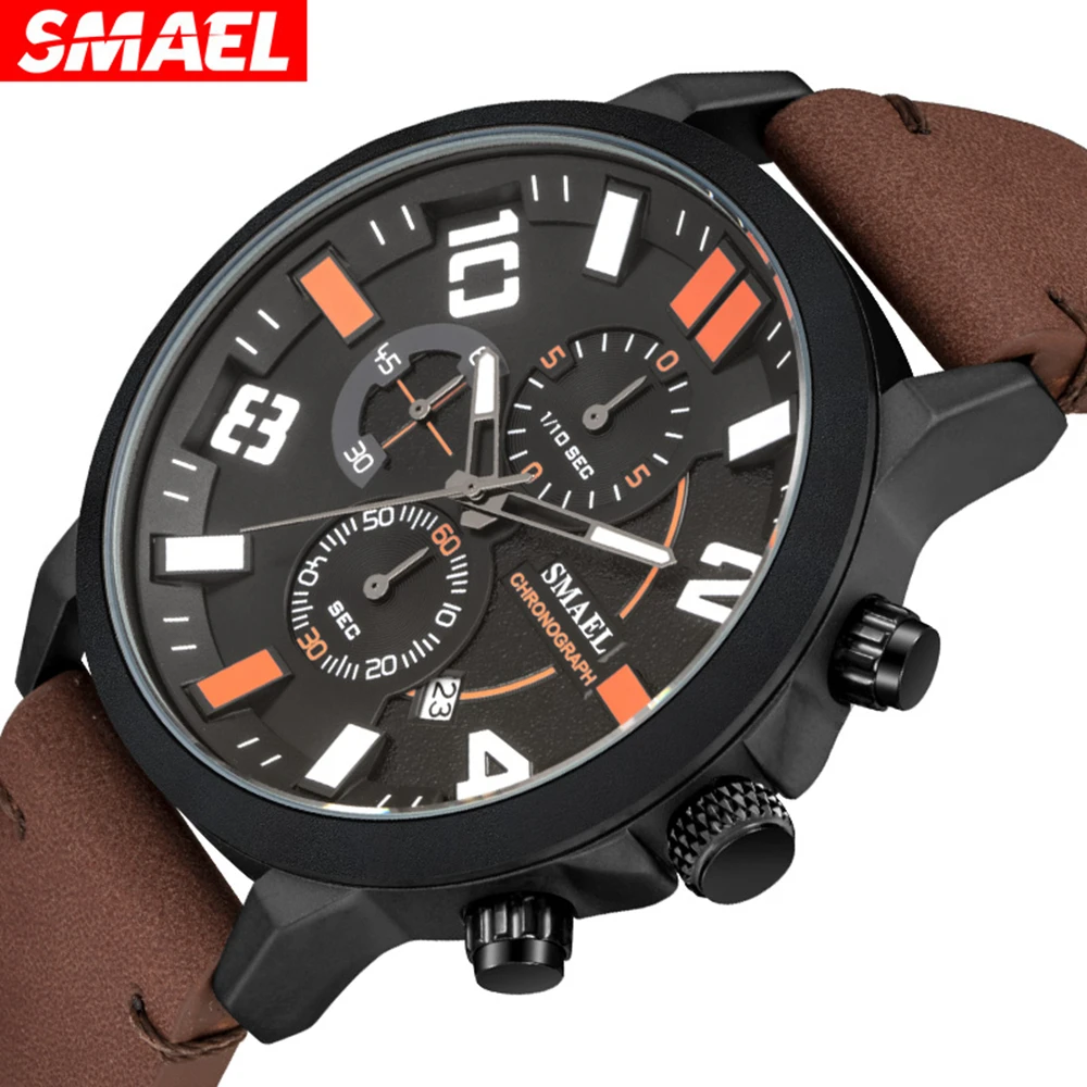 Smael 9095 Casual Men Waterproof Cool Classic New Fashion Man Leather Sport Quartz Watch, 5 colors
Smael 9095 Casual Men Waterproof Cool Classic New Fashion Man Leather Sport Quartz Watch, 5 colors