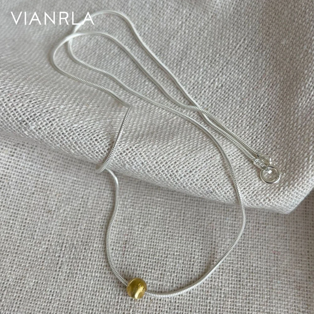 VIANRLA 925 Sterling Silver Rope Chain With Bead 18k Gold Plated Necklace Jewelry Minimalism Style Free Laser Logo
VIANRLA 925 Sterling Silver Rope Chain With Bead 18k Gold Plated Necklace Jewelry Minimalism Style Free Laser Logo