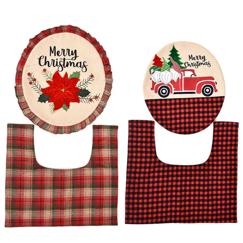 Christmas decoration creative linen embroidery Christmas toilet cover hotel decoration toilet protective cover gift
Christmas decoration creative linen embroidery Christmas toilet cover hotel decoration toilet protective cover gift