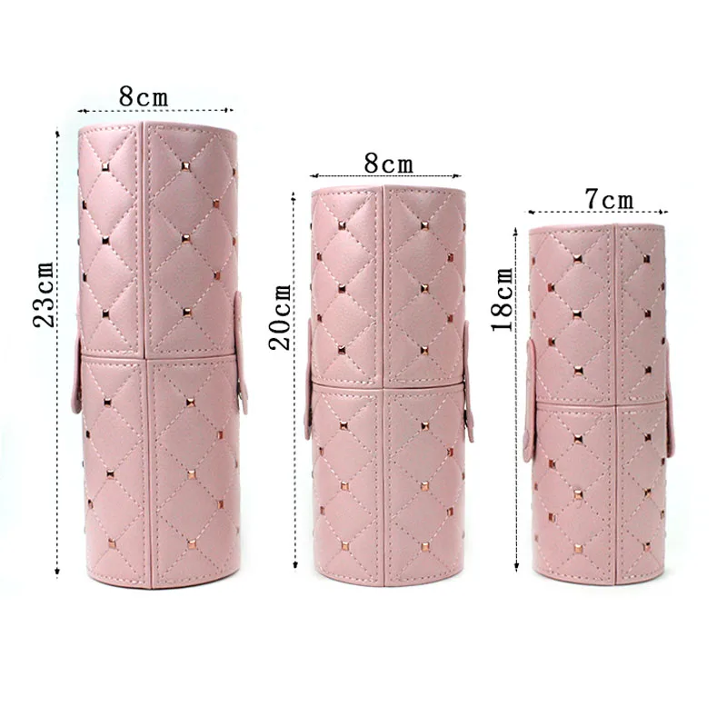 Pink Rivet Style Makeup Brush Holder Case Portable Travel Pu Leather cosmetic Cylinder, Black
Pink Rivet Style Makeup Brush Holder Case Portable Travel Pu Leather cosmetic Cylinder, Black