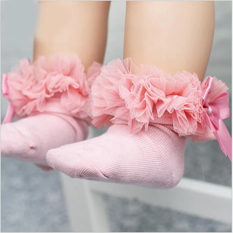 Baby Girls Socks With Bow Tie Lace Ruffle Princess Cotton Socks with Ribbons Multi Colors Gray Red Black Pink White, As picture
Baby Girls Socks With Bow Tie Lace Ruffle Princess Cotton Socks with Ribbons Multi Colors Gray Red Black Pink White, As picture