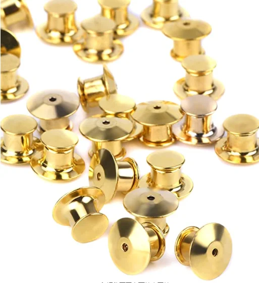 Fast Delivery Gold Brass Locking Pin Keepers Flat Head Deluxe Spring Pin Lock Locking Tie Tack Pin Backs, Shiny gold/silver/rose gold/rainbow 
Fast Delivery Gold Brass Locking Pin Keepers Flat Head Deluxe Spring Pin Lock Locking Tie Tack Pin Backs, Shiny gold/silver/rose gold/rainbow