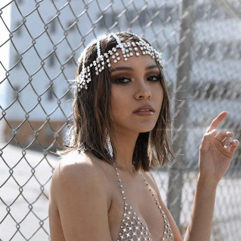 New Fashion forehead jewelry mesh dazzling crystal hair band hair jewelry accessories
New Fashion forehead jewelry mesh dazzling crystal hair band hair jewelry accessories
