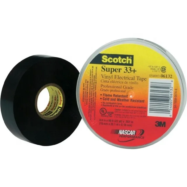 3M 33+ Black Vinyl Electrical Tape/3M PVC insulation Tape ,7mil,19mmX20M