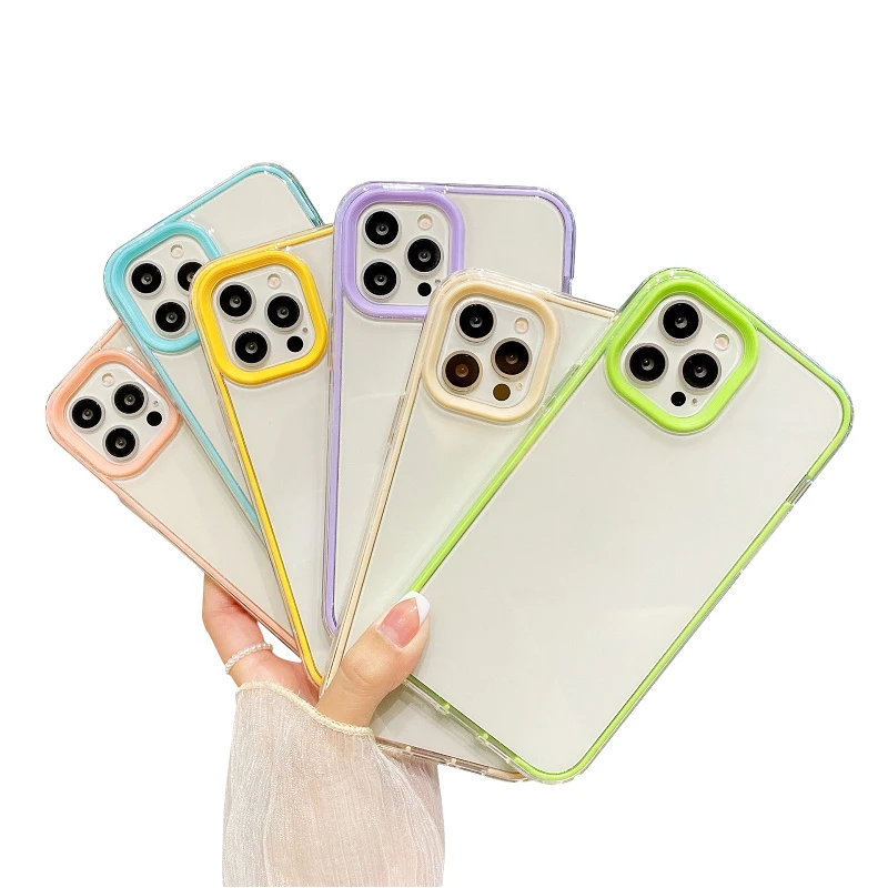 Fashion Transparent Tpu Crystal Clear Candy Color Frame Durable Casing For Iphone 13 12 11 Pro Max Xr Mobile Phone Accessories
Fashion Transparent Tpu Crystal Clear Candy Color Frame Durable Casing For Iphone 13 12 11 Pro Max Xr Mobile Phone Accessories
