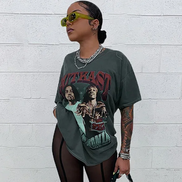 Trendy Printing Women Clothing Summer Outfits Short Sleeve Female Tops Casual Printed Women T Shirt Summer Women Vintage T Shirt
Trendy Printing Women Clothing Summer Outfits Short Sleeve Female Tops Casual Printed Women T Shirt Summer Women Vintage T Shirt