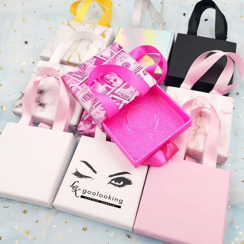 Square Shopping Bag Shape Gift Lashes Box Private Label Lashes Case Custom Eyelash Boxes Packaging With Your Own Logo, Natural black
Square Shopping Bag Shape Gift Lashes Box Private Label Lashes Case Custom Eyelash Boxes Packaging With Your Own Logo, Natural black
