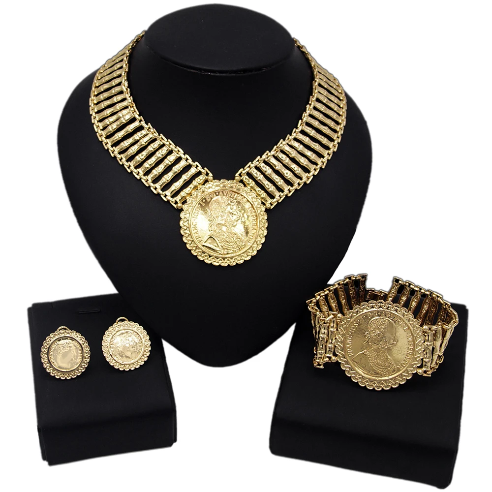Yulaili Elizabeth Head Portrait Stainless Steel Jewelry Set Necklace Bracelet Earrings Ring Fine Artificial Bridal Jewelry Sets
Yulaili Elizabeth Head Portrait Stainless Steel Jewelry Set Necklace Bracelet Earrings Ring Fine Artificial Bridal Jewelry Sets