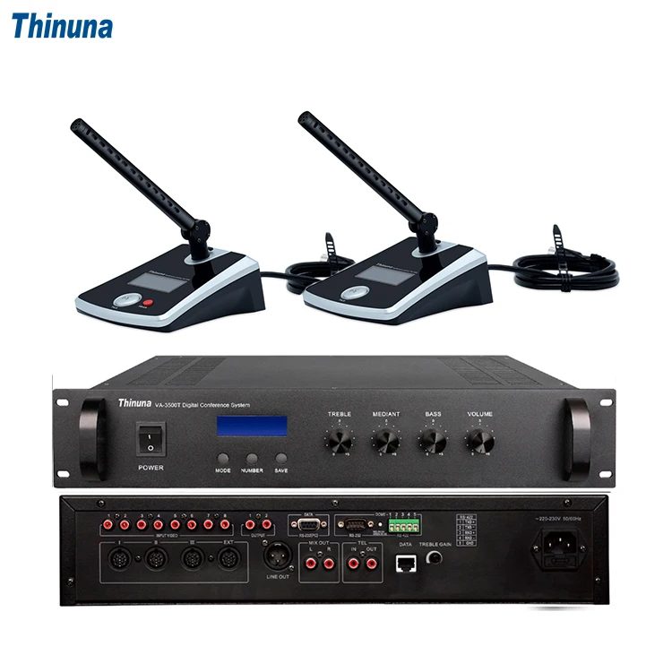 Thinuna VA-3500T Conference Mic Connected Voting Recording Video Tracking Simultaneous Digital Conference Microphone System Host
Thinuna VA-3500T Conference Mic Connected Voting Recording Video Tracking Simultaneous Digital Conference Microphone System Host