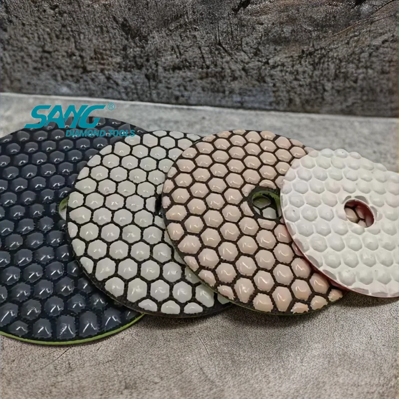 

Honeycomb resin polishing pad dry abrasive tools for floor concrete Terrazzo stone granite marble tile