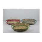 Hot Weave 2020 Hot Sales Weave Woven Water Hyacinth Baskets With Inside Handles