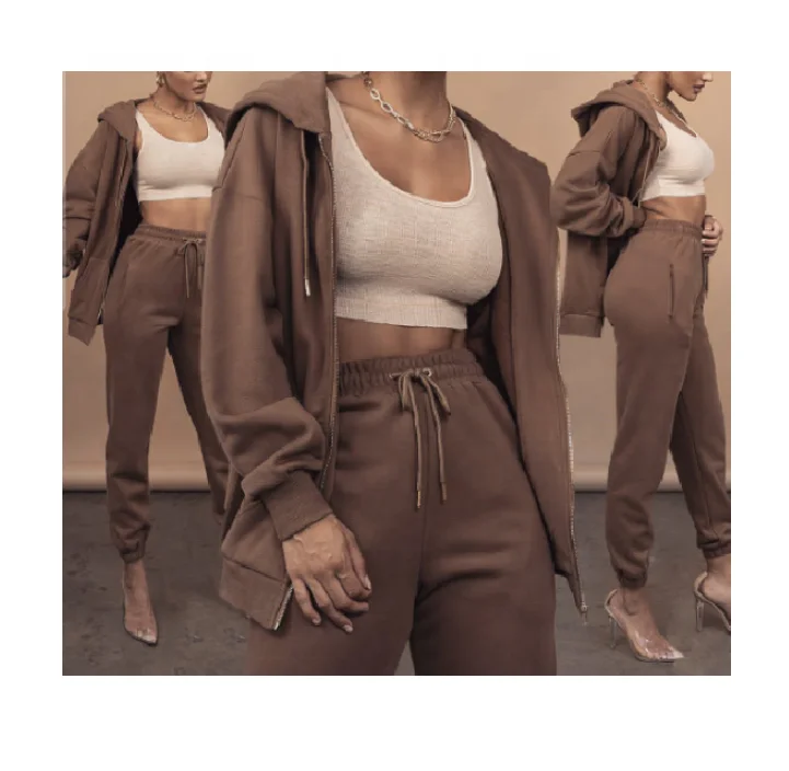 Oversized Women custom logo zip up hoodie with pocket jogger 2 two piece clothing suit set, In stock
Oversized Women custom logo zip up hoodie with pocket jogger 2 two piece clothing suit set, In stock
