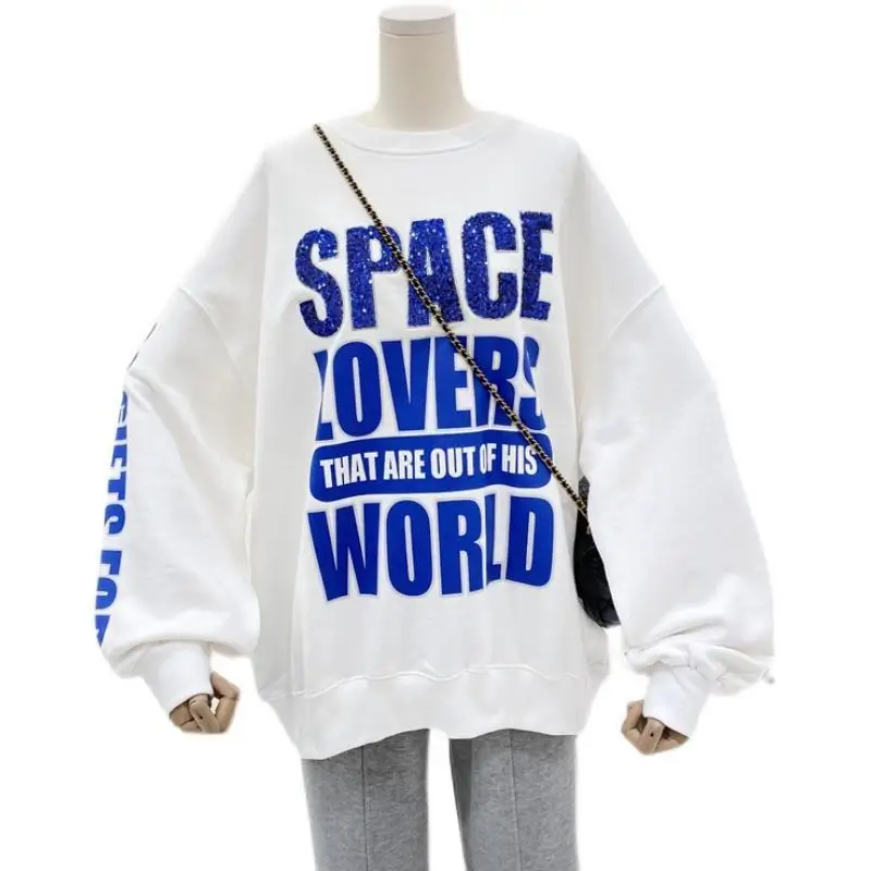 Women Korean Version Of The New Letter Loose Oversized Hoodies Women Fashion Long-sleeved Top Coat Trendy Sweatshirt, As picture
Women Korean Version Of The New Letter Loose Oversized Hoodies Women Fashion Long-sleeved Top Coat Trendy Sweatshirt, As picture