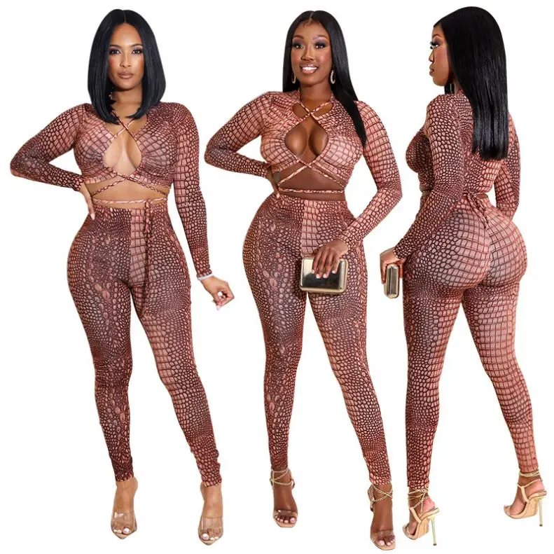 Wholesale Fitness Clothing Autumn Long Sleeve Sexy Skinny Crop Top Floral 2 Piece Set Women Bodycon Long Pants Two Piece Set, Tan red
Wholesale Fitness Clothing Autumn Long Sleeve Sexy Skinny Crop Top Floral 2 Piece Set Women Bodycon Long Pants Two Piece Set, Tan red
