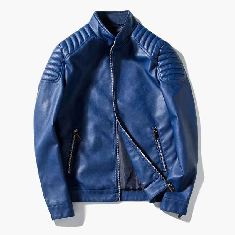 PU Casual Leather Jacket Men Spring Autumn Coat Motorcycle Biker Slim Fit Outwear Male Black Blue Clothing Plus Size M-4XL
PU Casual Leather Jacket Men Spring Autumn Coat Motorcycle Biker Slim Fit Outwear Male Black Blue Clothing Plus Size M-4XL