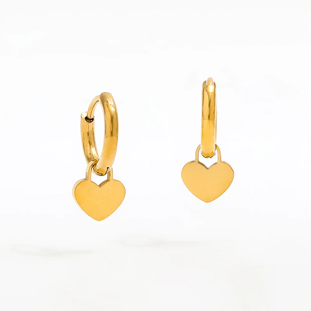 JOOLIM Jewelry High End 18K Gold Plated Mini Heart Dangle Huggie Hoop Stainless Steel Earrings Fashion Jewelry
JOOLIM Jewelry High End 18K Gold Plated Mini Heart Dangle Huggie Hoop Stainless Steel Earrings Fashion Jewelry