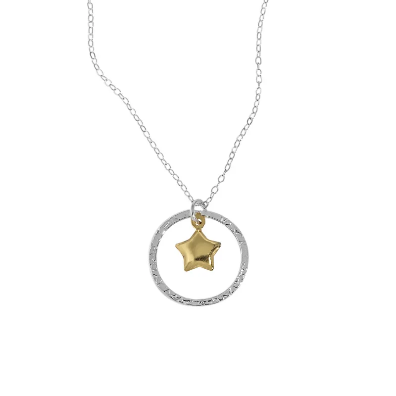 VIANRLA 925 Sterling Silver Ring Star Pendant Minimalist Necklace For Women Jewelry Wholesale Free Laser Logo
VIANRLA 925 Sterling Silver Ring Star Pendant Minimalist Necklace For Women Jewelry Wholesale Free Laser Logo
