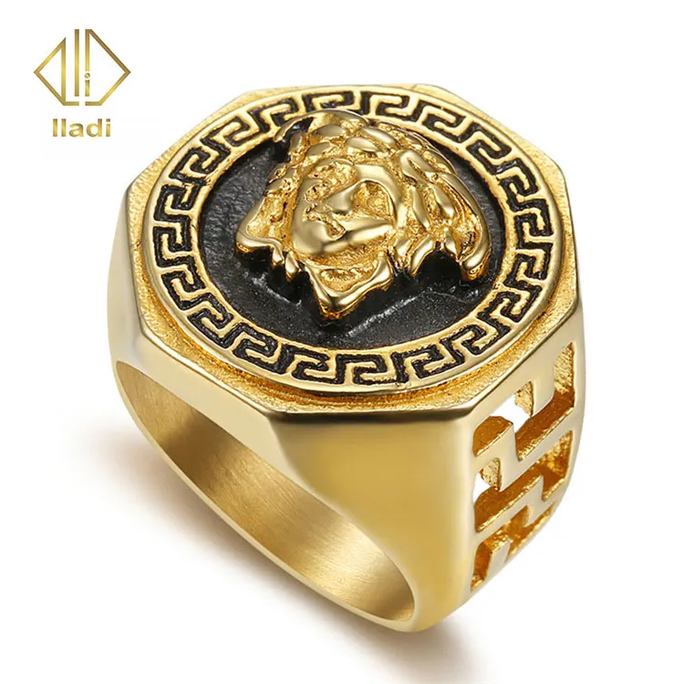 Ancient Greek mythology human head stainless steel ring jewelry cross-border popular style religious head gold ring
Ancient Greek mythology human head stainless steel ring jewelry cross-border popular style religious head gold ring