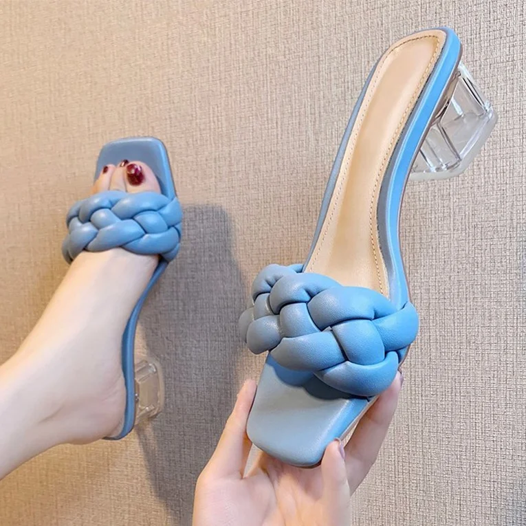 Open Square Toe Solid White Braid PU Upper Women's Sandals Clear Chunky Heel Slip On Summer Sandals Shoes for Women, Blue,white
Open Square Toe Solid White Braid PU Upper Women's Sandals Clear Chunky Heel Slip On Summer Sandals Shoes for Women, Blue,white