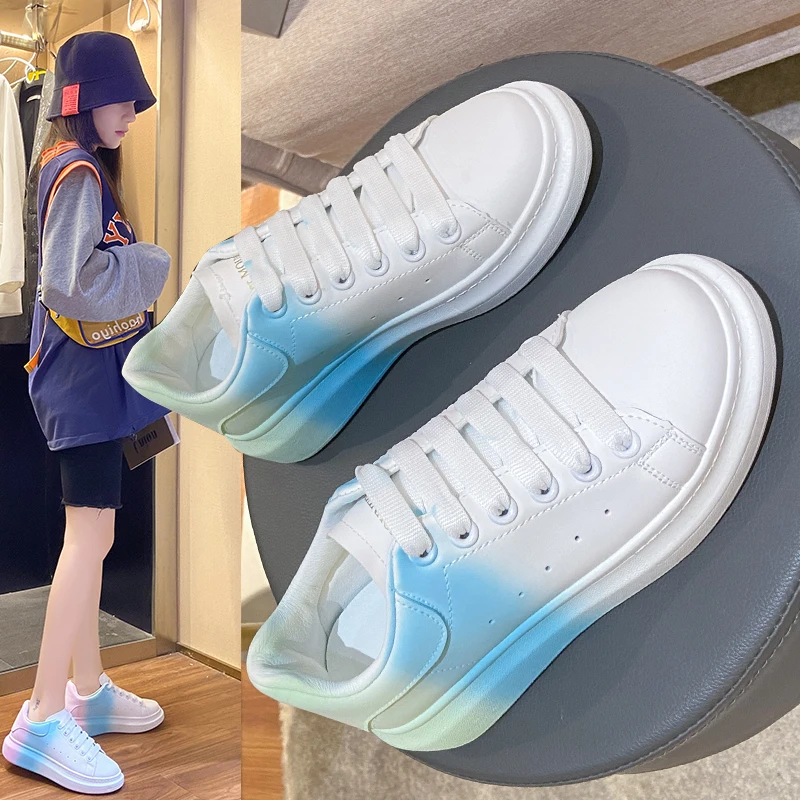 Running Womens Girls Chunky Gradient White Shoes Ladies Skateboard Platform Custom Sneaker Color Match New Korean style
Running Womens Girls Chunky Gradient White Shoes Ladies Skateboard Platform Custom Sneaker Color Match New Korean style