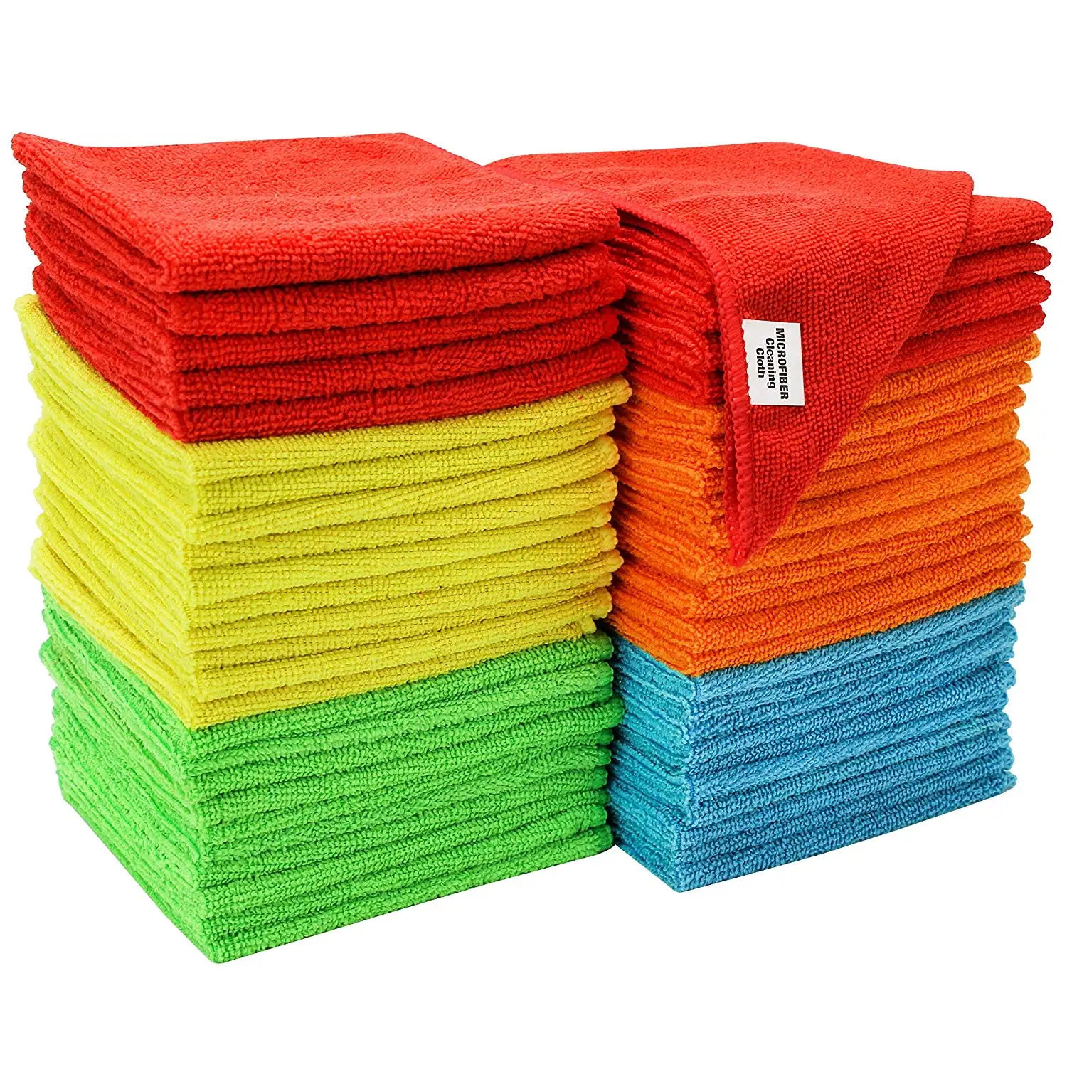 

Assorted Microfiber Cleaning Cloth Car Wash Cloth Chemical Free Lint-Free Kitchen Towel Clean Windows Cars 12*12 inch 240 gsm, Customized color