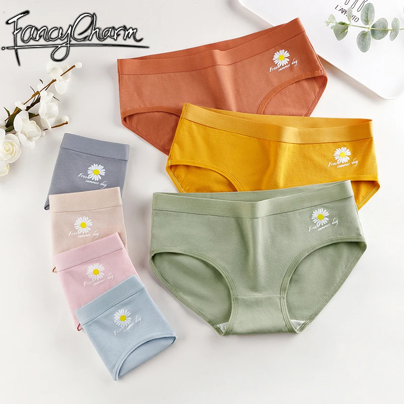 New design solid color daisy decorate panties high quality low waist cotton underwear
New design solid color daisy decorate panties high quality low waist cotton underwear