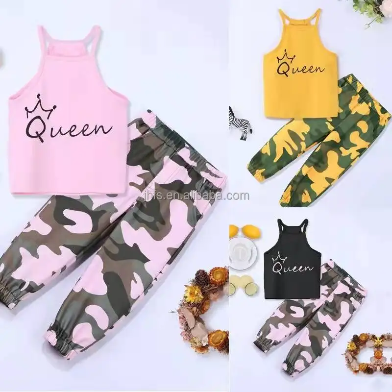 J&H 2022 new arrivals fashion kids clothing 2 piece cute tank tops and camo pants toddler girls clothes sets summer outfits, 3 colors as picture
J&H 2022 new arrivals fashion kids clothing 2 piece cute tank tops and camo pants toddler girls clothes sets summer outfits, 3 colors as picture