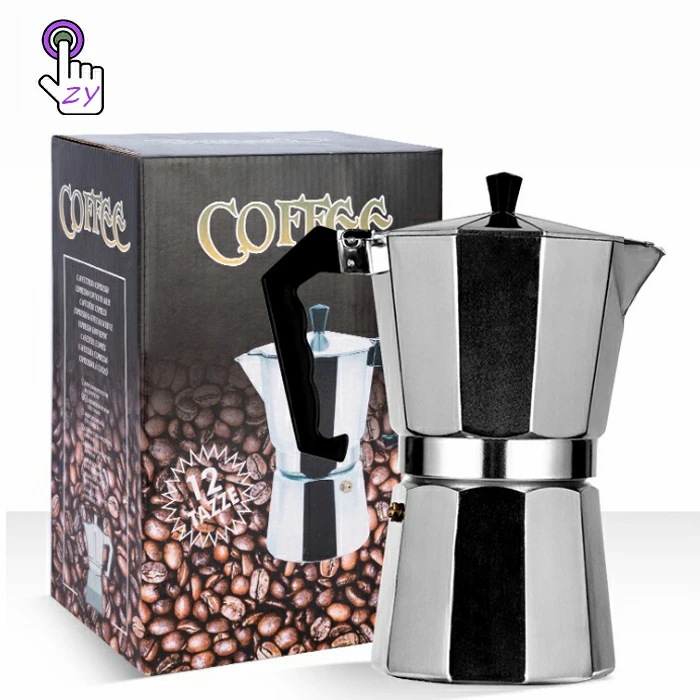 Wholesale Modern Italian Aluminum 1 Cup 2 Cups to 12 Cups Moka Pot Coffee Maker Stove-Top Mokapot
Wholesale Modern Italian Aluminum 1 Cup 2 Cups to 12 Cups Moka Pot Coffee Maker Stove-Top Mokapot