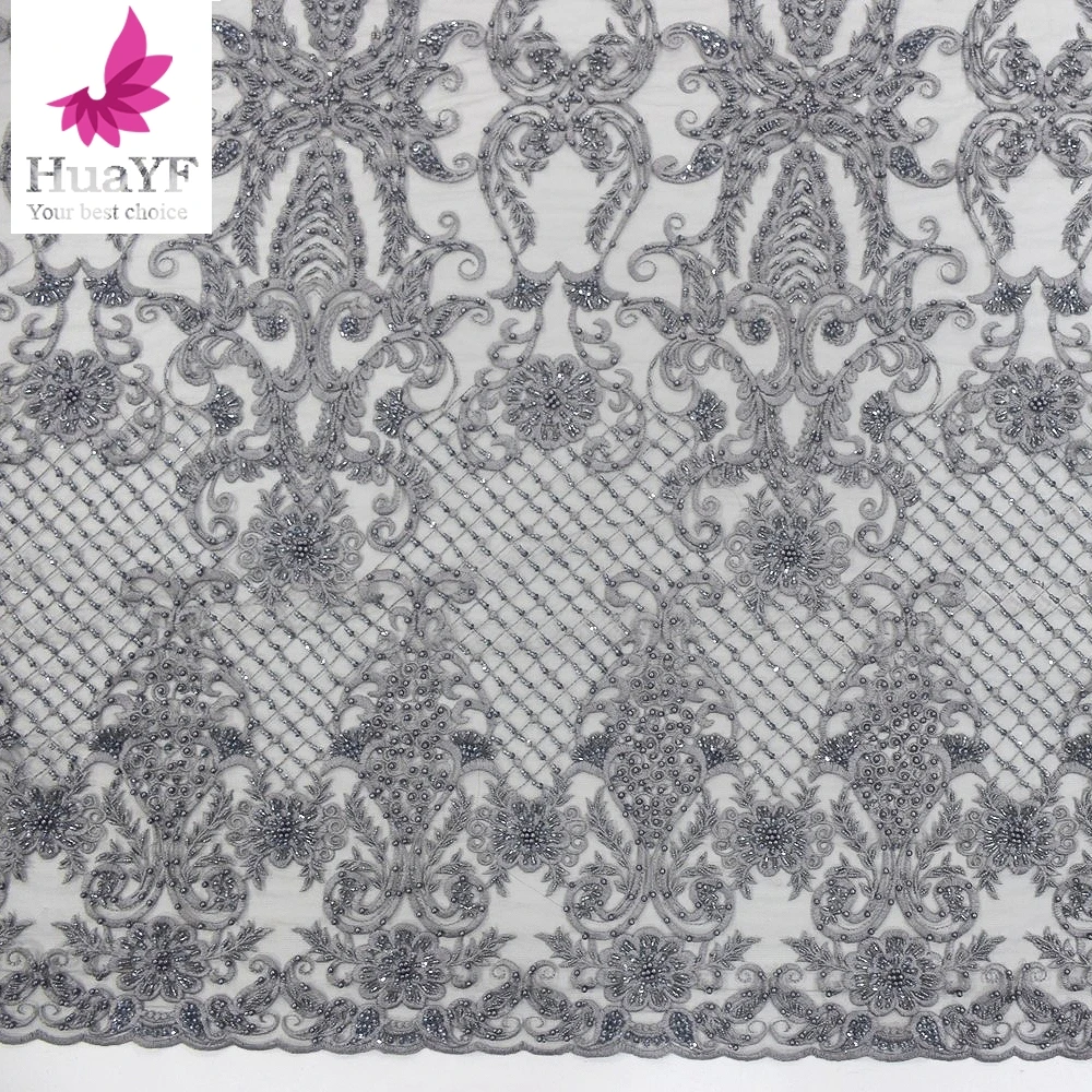 2020 Hot sale 3d handmade grey beaded lace fabric embroidery french sequins tulle lace dress fabric HY1264-6, As picture
2020 Hot sale 3d handmade grey beaded lace fabric embroidery french sequins tulle lace dress fabric HY1264-6, As picture