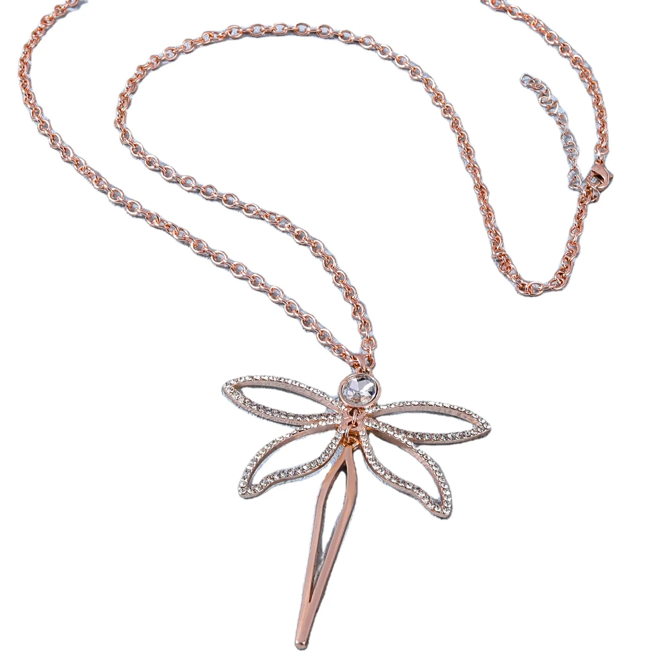Obei top sale women long chain necklace big pendant glass stones 18k gold plated dragonfly necklace
Obei top sale women long chain necklace big pendant glass stones 18k gold plated dragonfly necklace