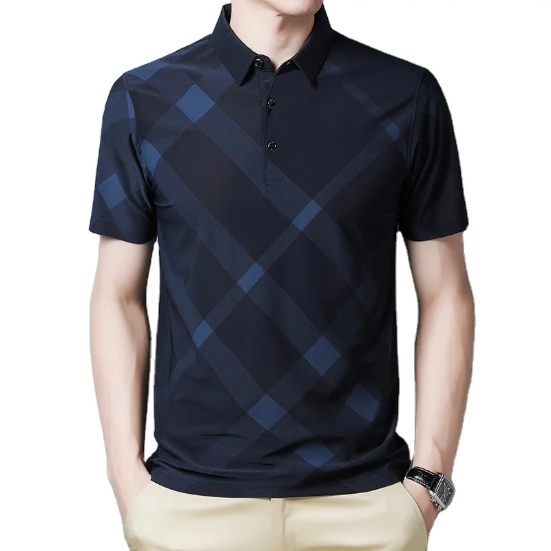 2021 men's slim striped lapel short-sleeved men's casual fashion youth middle-aged T-shirt was thin polo shirt
2021 men's slim striped lapel short-sleeved men's casual fashion youth middle-aged T-shirt was thin polo shirt