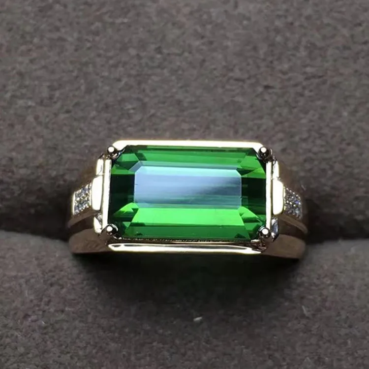 Saudi Arabia luxury wedding gemstone jewelry 4.85ct natural green tourmaline ring 18k gold men ring
Saudi Arabia luxury wedding gemstone jewelry 4.85ct natural green tourmaline ring 18k gold men ring