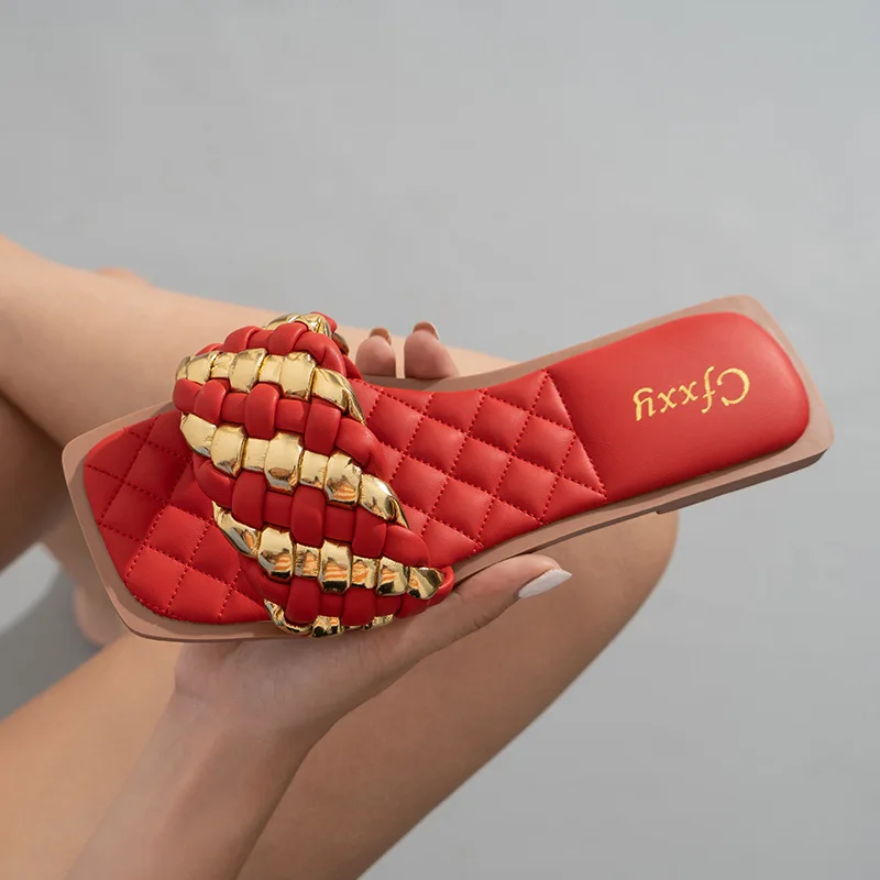 Wholesale Summer Fashion Beach Luxury Other Flat Square Toe luxury women's slippers beautiful women's slippers shoes chengdu, Customized color
Wholesale Summer Fashion Beach Luxury Other Flat Square Toe luxury women's slippers beautiful women's slippers shoes chengdu, Customized color