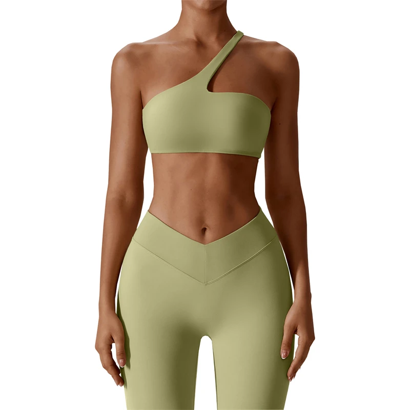 Aoyema Women Gym Yoga Set Sexy Breathable Single One Shoulder Yoga Bra and High Waist V Cut Leggings Gym Fitness Sets
Aoyema Women Gym Yoga Set Sexy Breathable Single One Shoulder Yoga Bra and High Waist V Cut Leggings Gym Fitness Sets