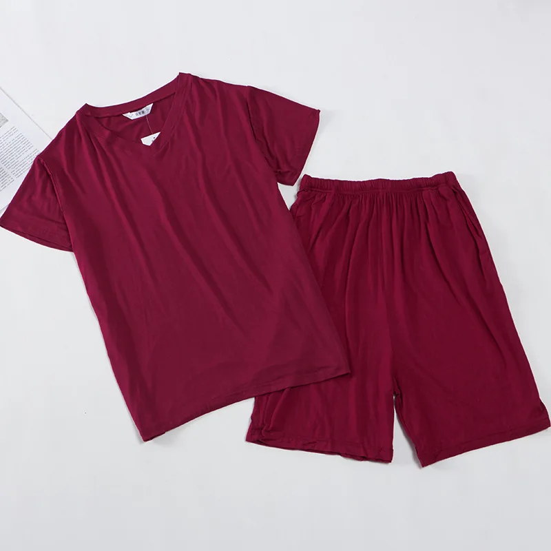 Enssy 2021 Modal wholesale loose short-sleeved suit solid color thin home service plus size family christmas pajama set for men
Enssy 2021 Modal wholesale loose short-sleeved suit solid color thin home service plus size family christmas pajama set for men