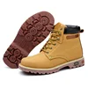 Yellow nubuck leather Composite toe cap safety shoes Lightweight safety cheap men work boots